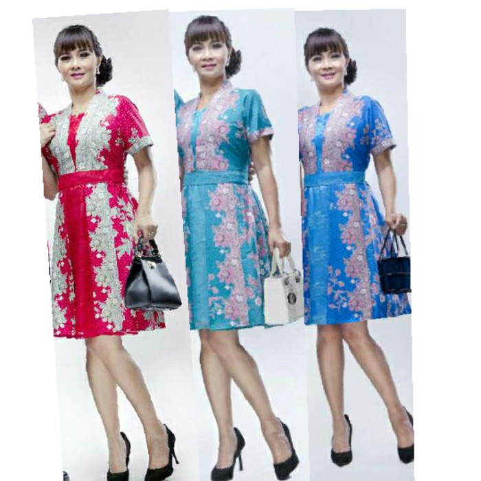 New Arrival Dress Krisdayanti melati dasar warna PD | Pabrik Baju Batik wanita r Murah