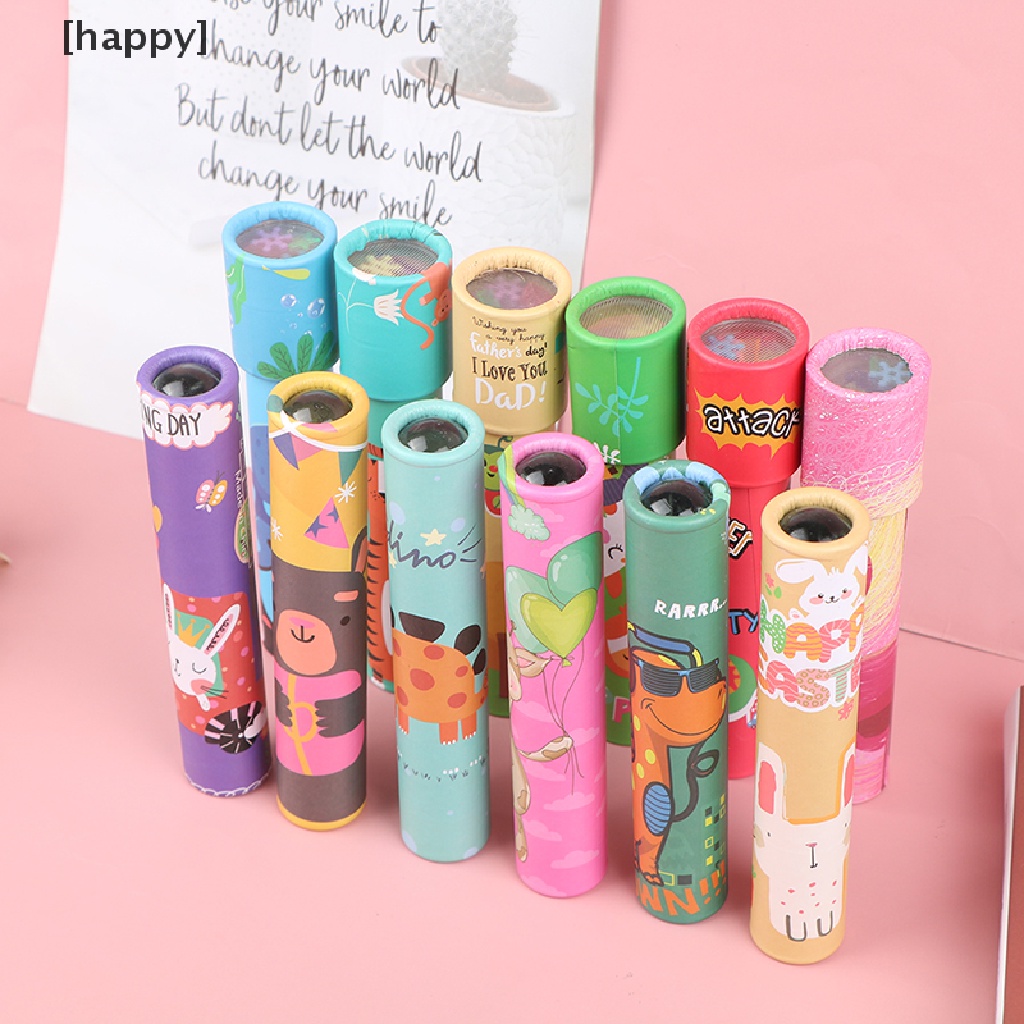 1 Pc Mainan Kaleidoskop Putar Motif Kartun Untuk Edukasi Anak