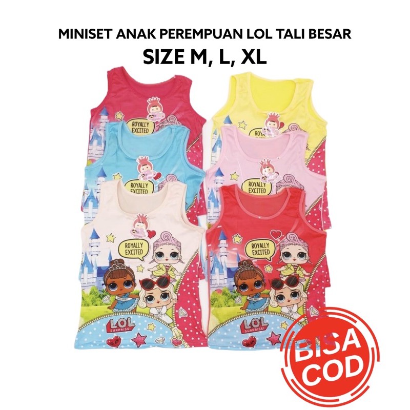 SINGLET ANAK PEREMPUAN LOL / KAOS DALAM SINGLET ANAK CEWEK LOL / KAOS ANAK CEWEK LOL