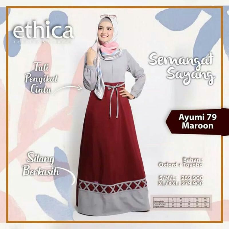 GAMIS ETHICA AYUMI 79 MAROON