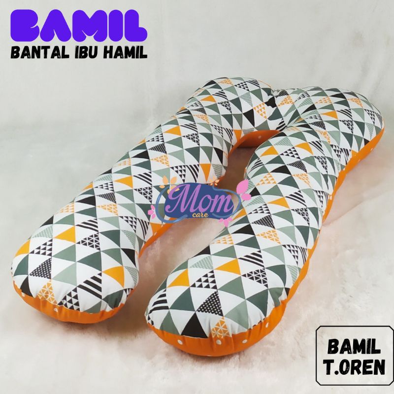 Bantal ibu hamil motif trivia orange