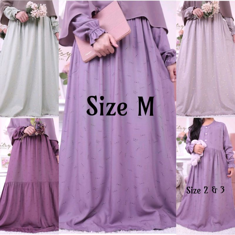 Ditsy Desember ( Mustache Mauve Purple Dusty Maileen Green Asgrey Sunny Terracota Lilura MZ Black SL