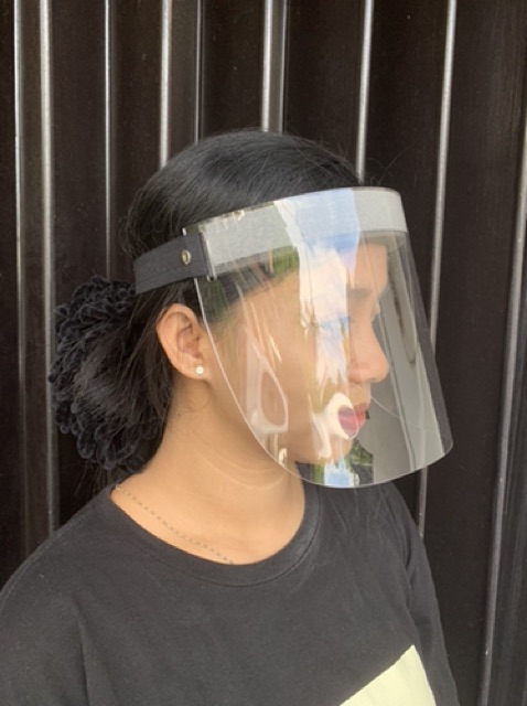 Face shield pelindung wajah dewasa &amp; anak / faceshield muka akrilik kokoh anti fog