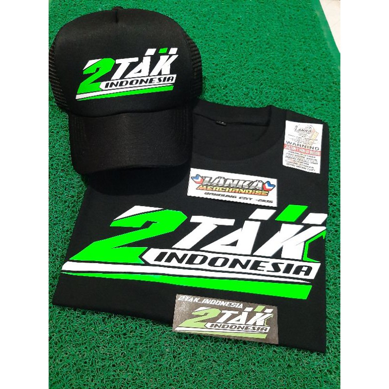 Kaos 2tak indonesia , kaos 2stroke , kaos motor 2tak Gratis Topi