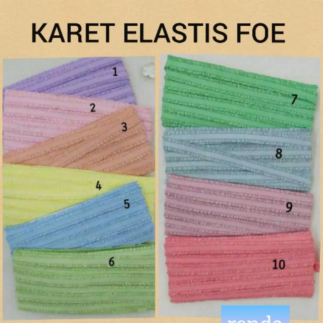 5 YARD - KARET ELASTIS / KARET FOE / BANDANA BABY RENDA