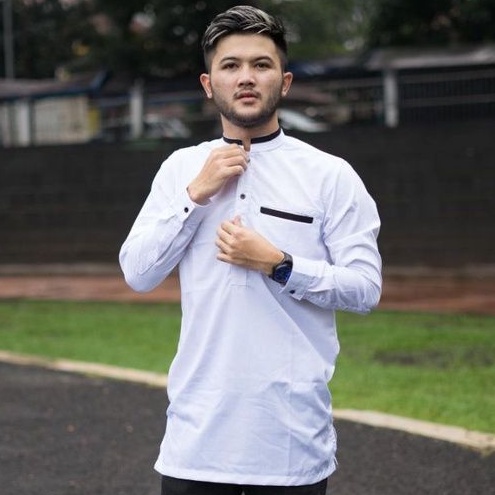 Baju Muslim Pria Lengan Panjang Toyobo Warna Putih