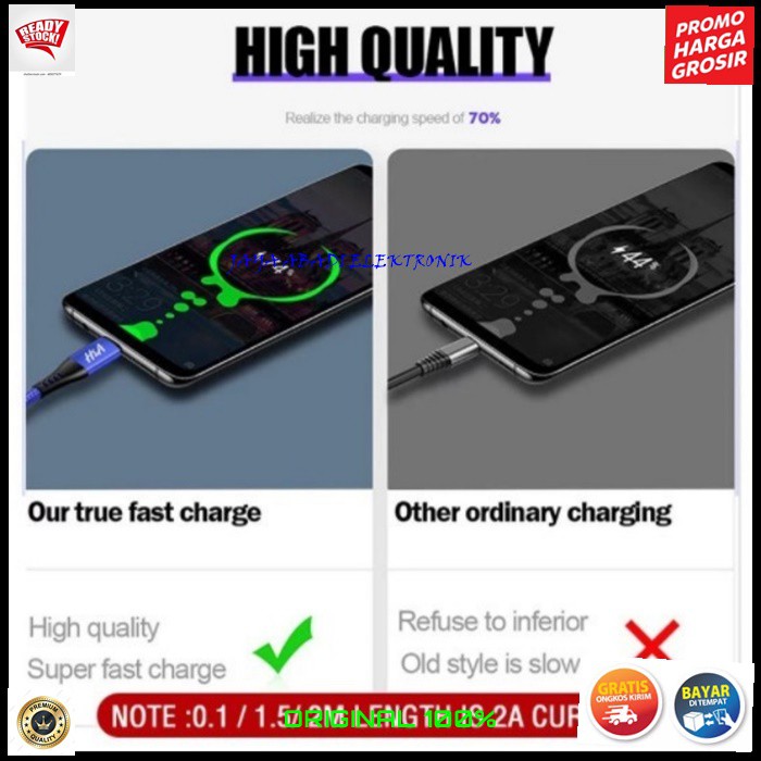 J369 KABEL DATA 5A USB TYPE C TIPE SUPER FAST CHARGING METAL CABLE CHARGER CHARGE KUALITAS PREMIUM VOOC FLASH CAS CASAN GADGET UNIVERSAL MULTI FASTER HP HANDPHONE MQ BESI KHUALITAS PREMIUM SUPER PANJANG 1 METER COCOK UNTUK SEMUA MEREK HP