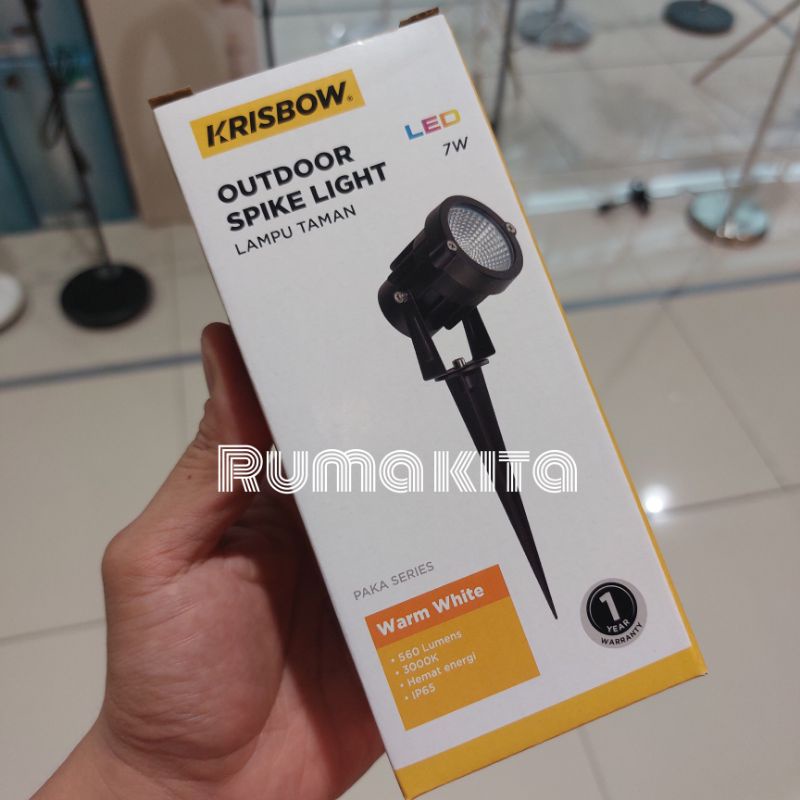 Krisbow outdoor spot light lampu sorot taman outdoor single 7 watt