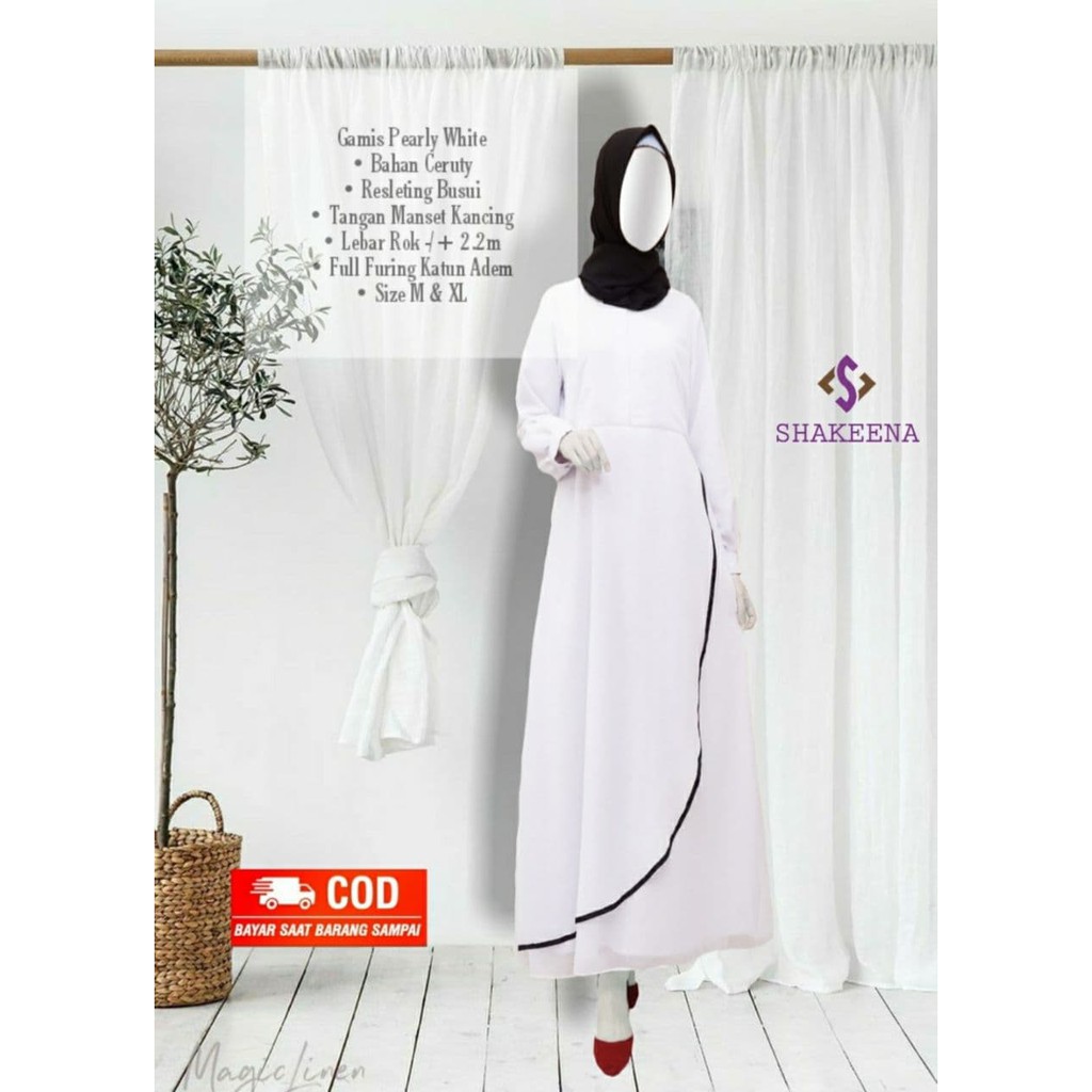 Sale Gamis Set ceruti Putih untuk umroh