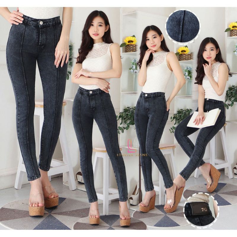 CELANA PANJANG//CELANA JEANS PANJANG WANITA//JEANS PREMIUM//CELANA HIGWAIST TULANG