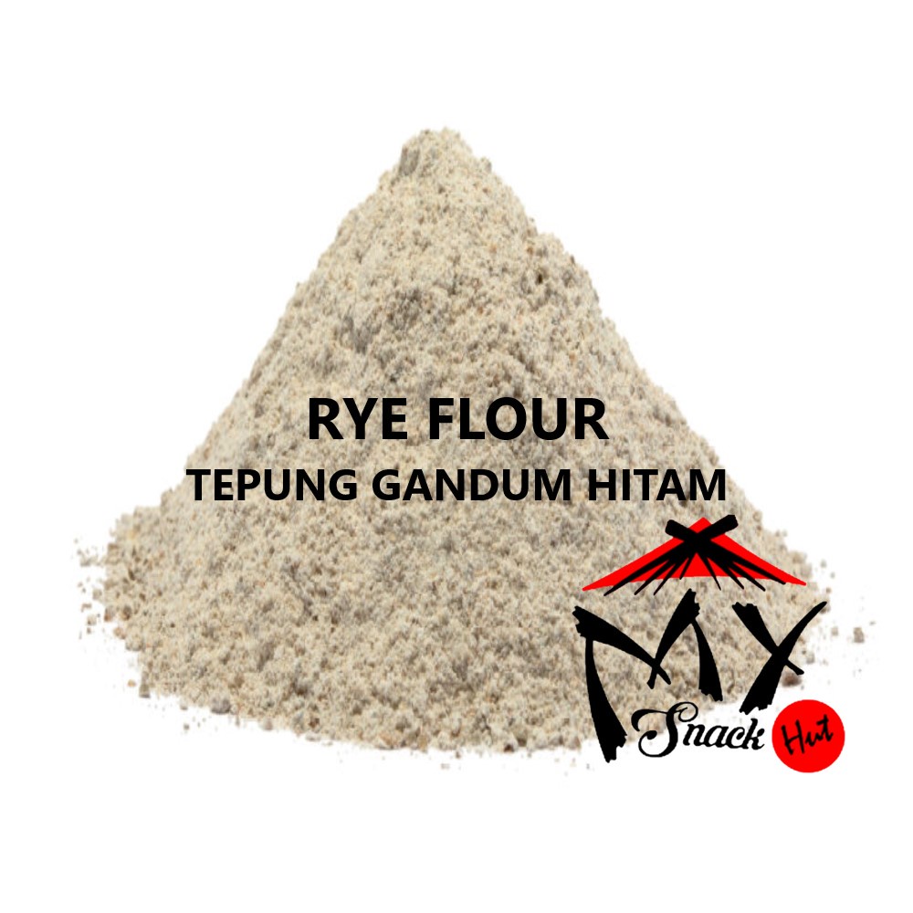 RYE FLOUR 100GR - TEPUNG GANDUM HITAM UTUH - WHOLE BLACK WHEAT MEAL FLOUR IMPORT JERMAN