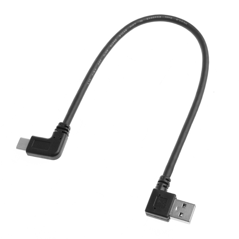 VIVI   USB3.0 A To USB3.1 Type C 90 Degree Left/Right Angle Male To Male Adapter Cable