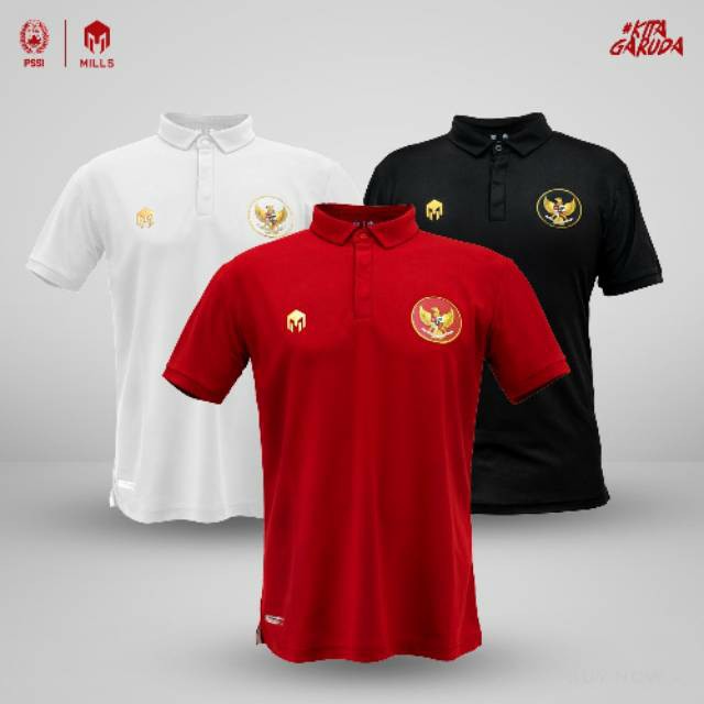 JERSEY TIMNAS GARUDA INDONESIA 2020 MILLS 17001GR POLO SHIRT TIMNAS INDONESIA ORIGINAL