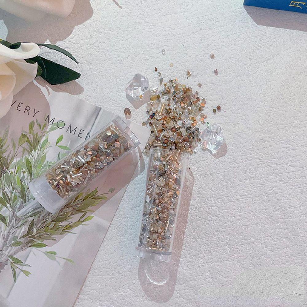 Mxbeauty Manik-Manik Nail Art Warna-Warni Fashion Kristal Kerikil Manik-Manik Manikur Aksesoris 3D Dekorasi Kuku Berlian Imitasi