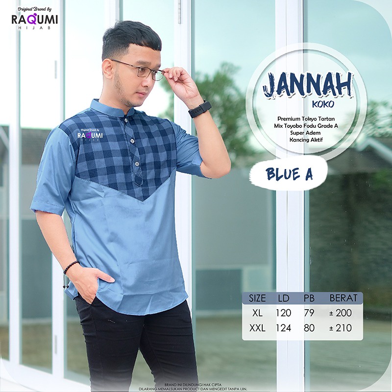 Jannah Koko Original Raqumi Koko Premium Tokyo Tartan Toyobo Fodu Grade A Adem Koko Baju Koko