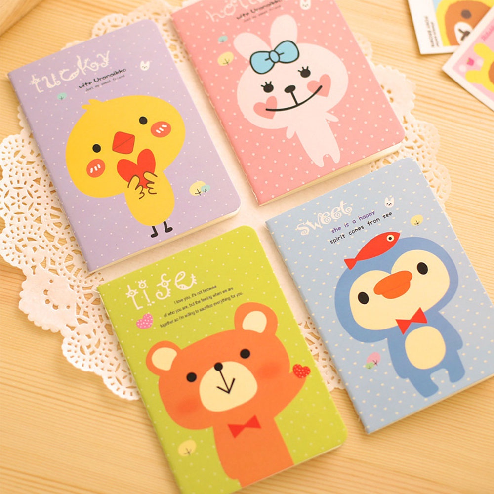 1pc Buku Catatan / Memo Motif Kartun Lucu Untuk Pelajar