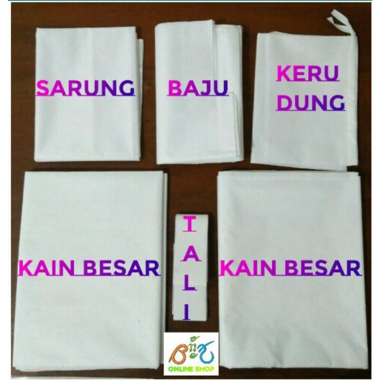 kain kafan jenazah wanita siap pakai