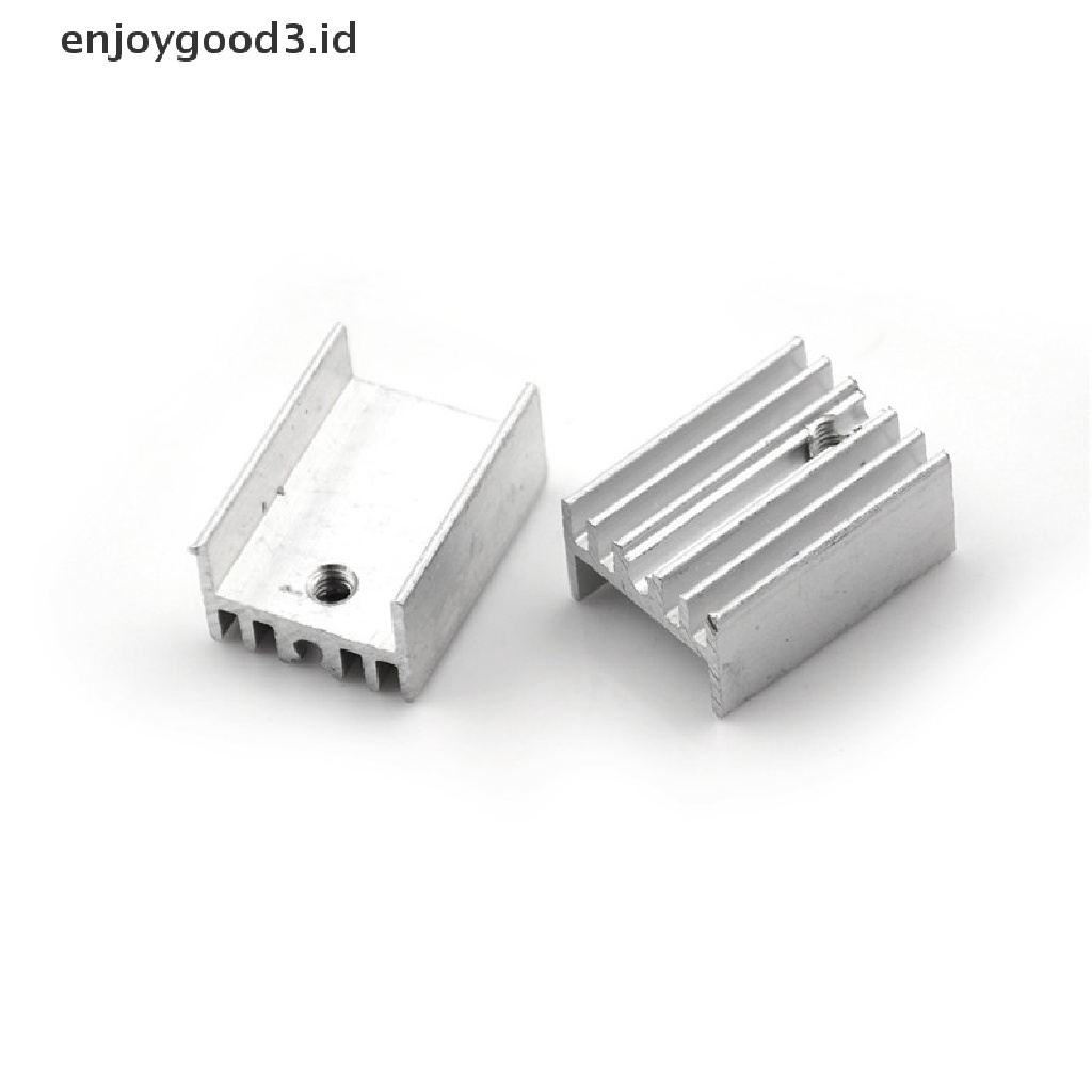 10pcs / Set Heatsink Aluminum Ukuran 20x15 X 10mm Untuk Transistor TO-220 0 0 0 0 0