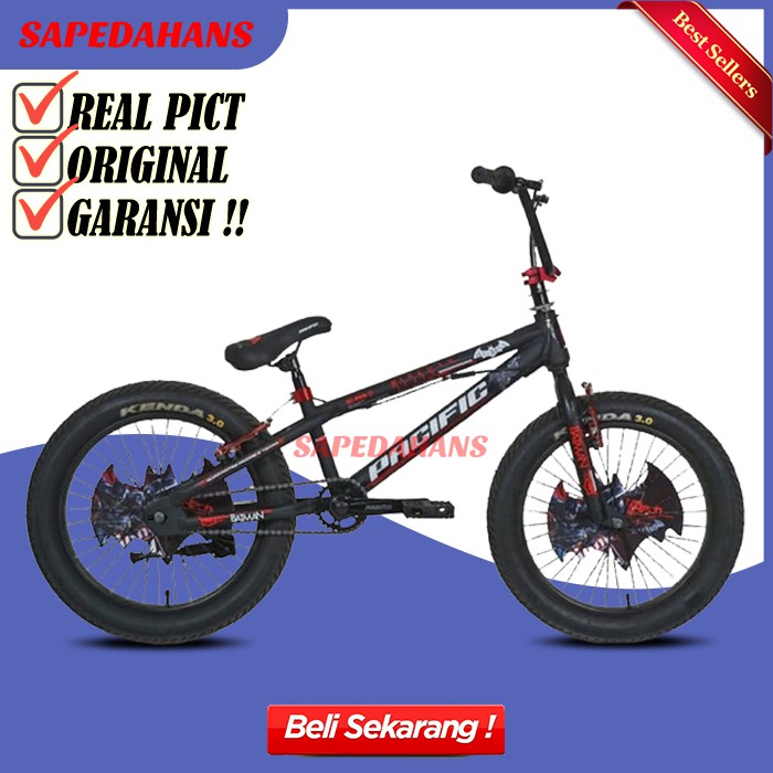 Sepeda BMX Sepeda Anak Laki Laki Sepeda Original 20 inch Pacific Batman 3.0 Ban besar Rotor DN101