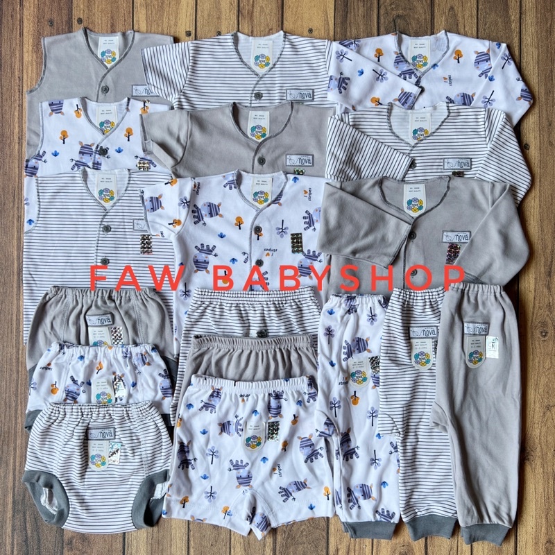 Paket Baju Bayi Newborn FLUFFY / NOVA / GORILLUX / NARY Original Paket Lengkap Baju Bayi Newborn (0-3M) Perlengkapan Bayi Baru Lahir &amp; Kado