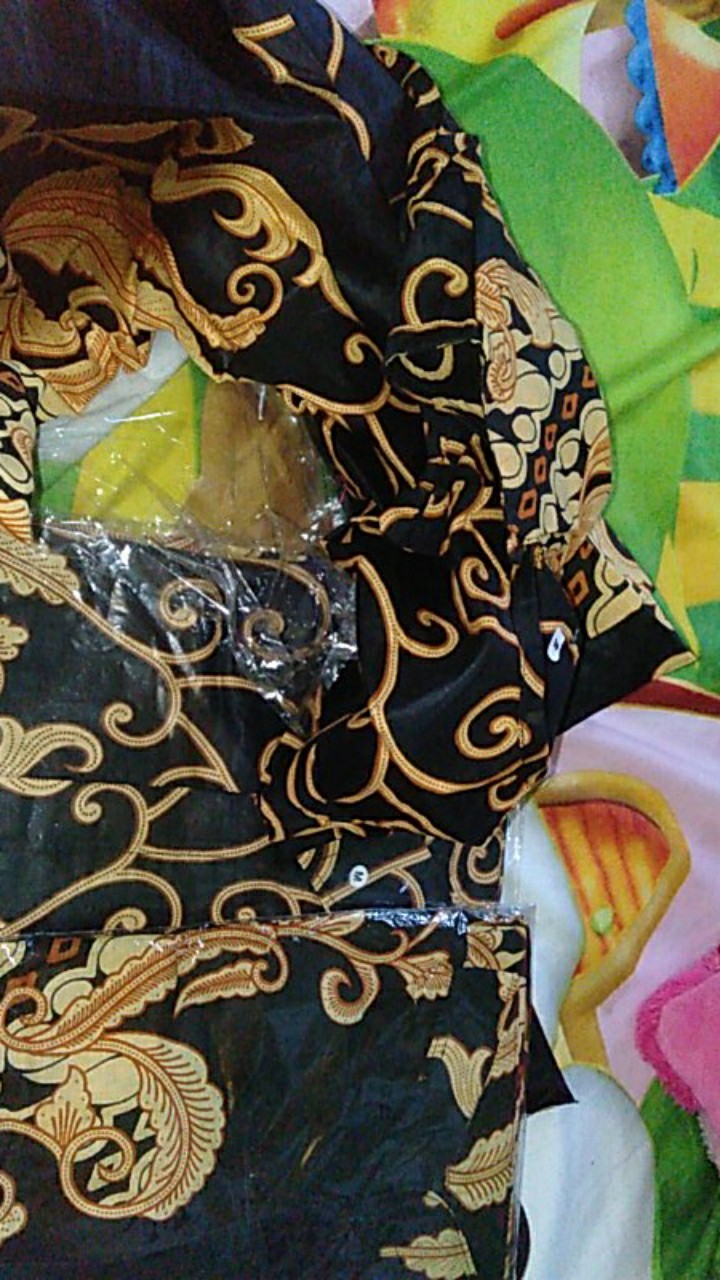 Maura Couple - Sania Ruffle Kuningan Batik Couple Ori Ndoro Jowi Dnt Garansi