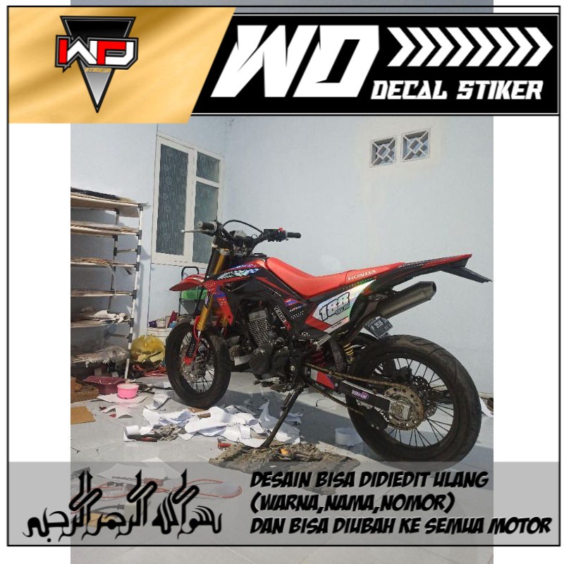 dekal stiker crf motif keren hologram