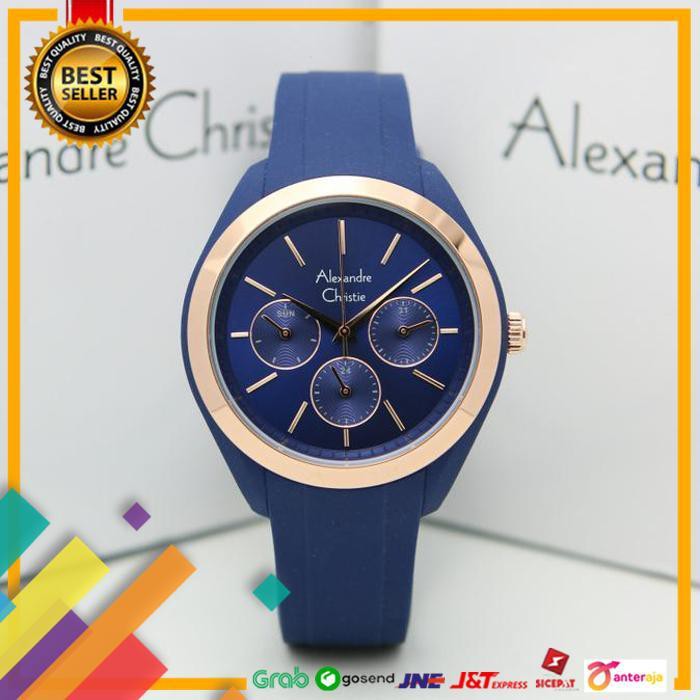 ON SALE.. ALEXANDRE CHRISTIE AC 2833 ROSEGOLD BLUE. GARANSI RESMI 1TAHUN ..TERMURAH