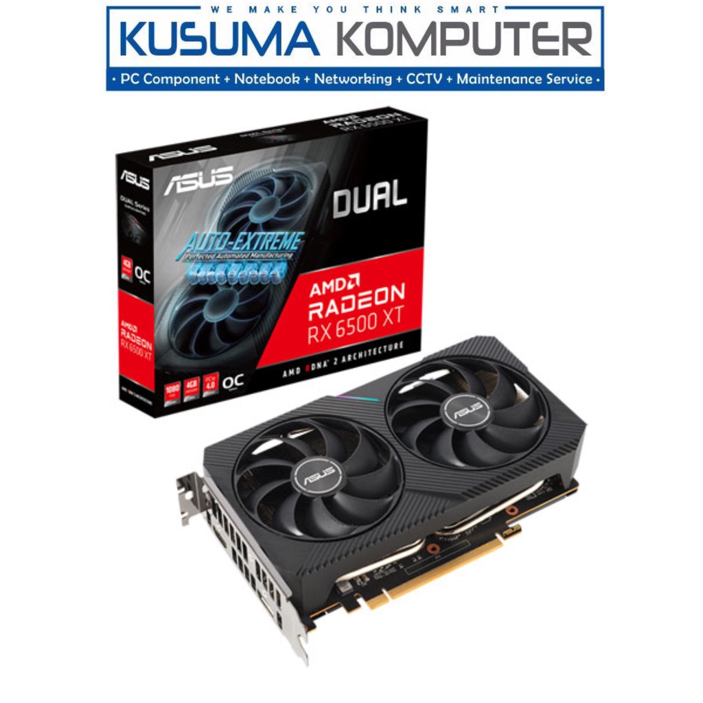 ASUS Dual Radeon RX 6500 XT OC Edition 4GB GDDR6