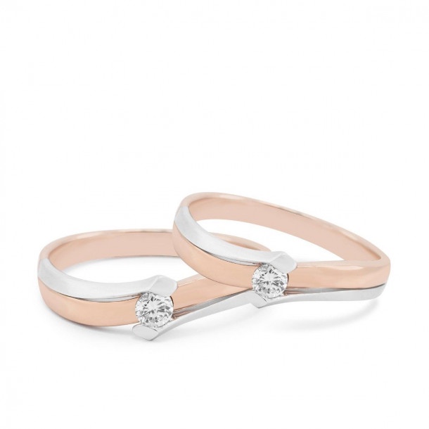 Cincin Kawin Emas Rose Gold WR0326 V&Co Jewellery