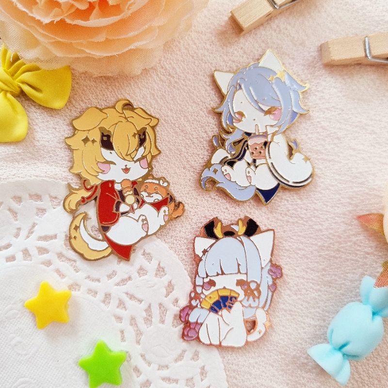 Genshin Impact Cat Enamel Pins