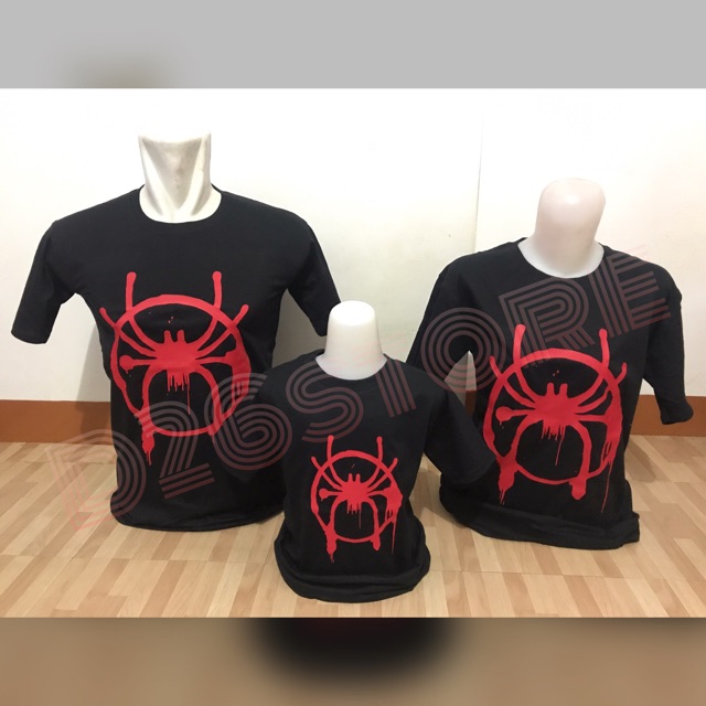 Kaos SpiderMan Miles Morales 1 set Family Tee SpiderMan into the Spider Verse
