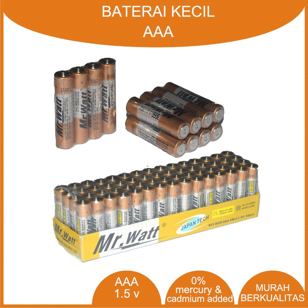 Baterai batere mainan remote Mr Watt MaxDuo ukuran AA A2 murah AAA A3 Makassar