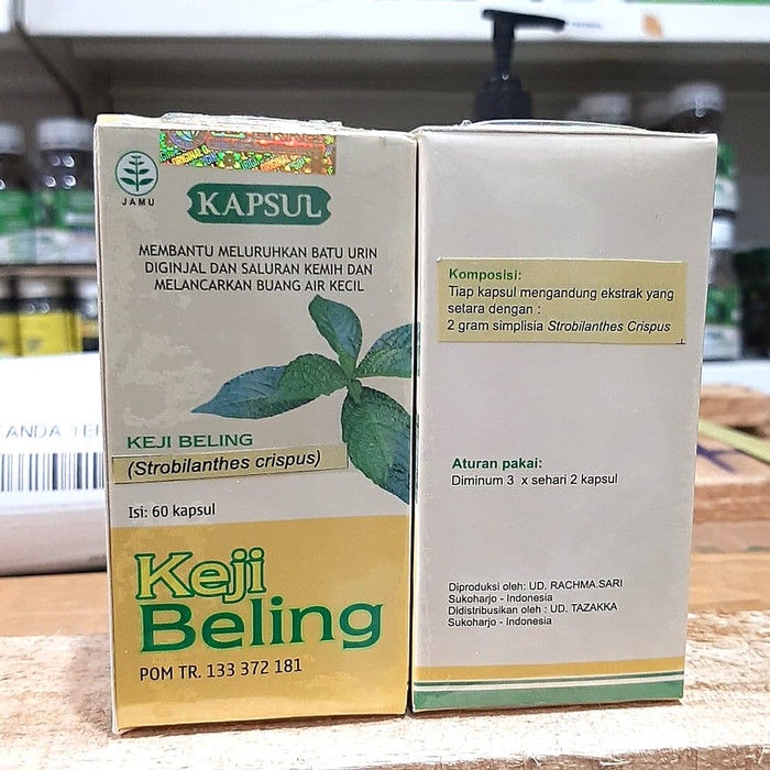 Kapsul Keji Beling Original Obat Batu Ginjal &amp; Melancarkan Buang Air Kecil