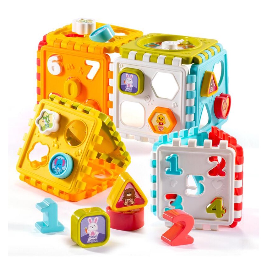 Edufuntoys - MATCHING SHAPE SORTING mainan mencocokan bentuk/ mainan edukasi anak/ puzzle 6 sisi-1
