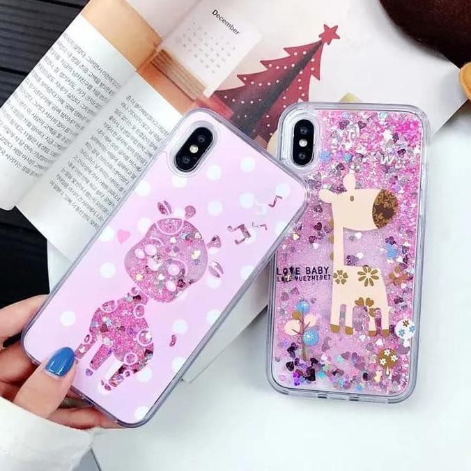 New Realme C2 | Case Bling Water Glitter Pasir Motif Kartun Lucu