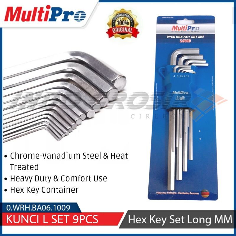 MULTIPRO Kunci L Set 9 pcs Panjang Hexagon Extra Long