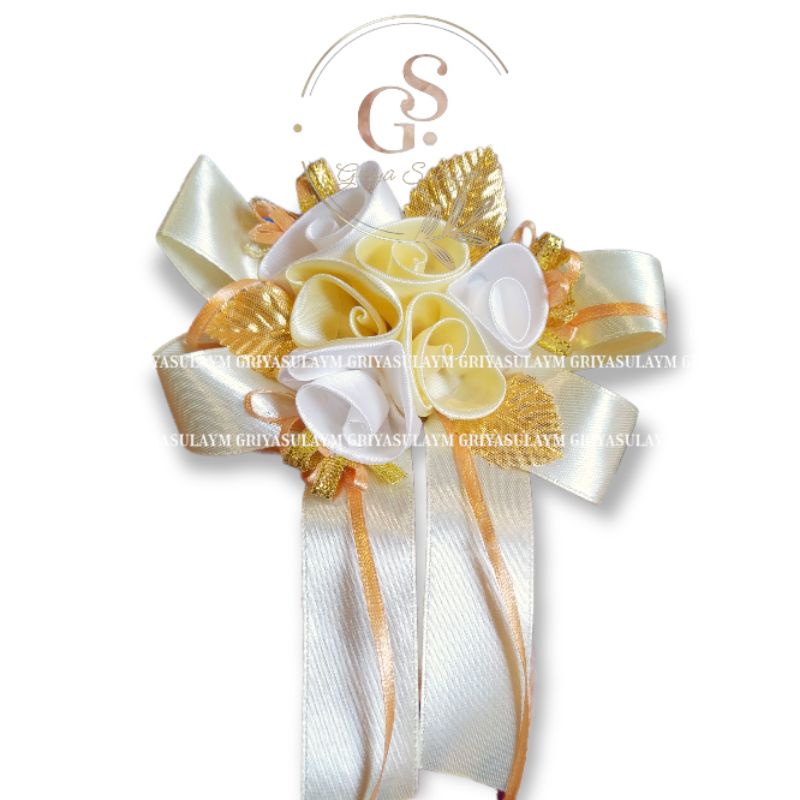 Bunga Lotus Kuning Putih Hiasan Mahar Seserahan Parcel