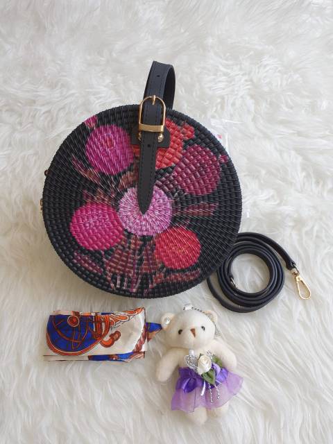 TAS IMPORT JAKARTA JELLY ROTAN MATTE diameter 19cm