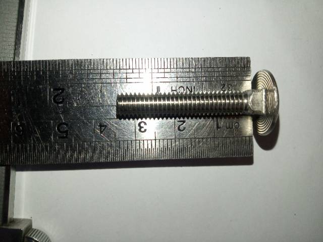 Baut bemper M6 X 35 (3.5cm) stainless 304, cariaghe bolt, baut cb