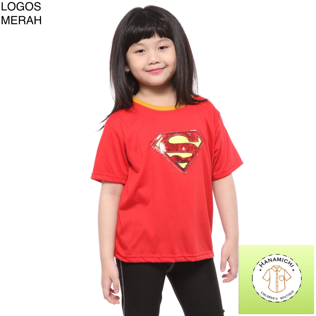 Hanamichi LOGOS Kaos Superhero Lengan Pendek Anak