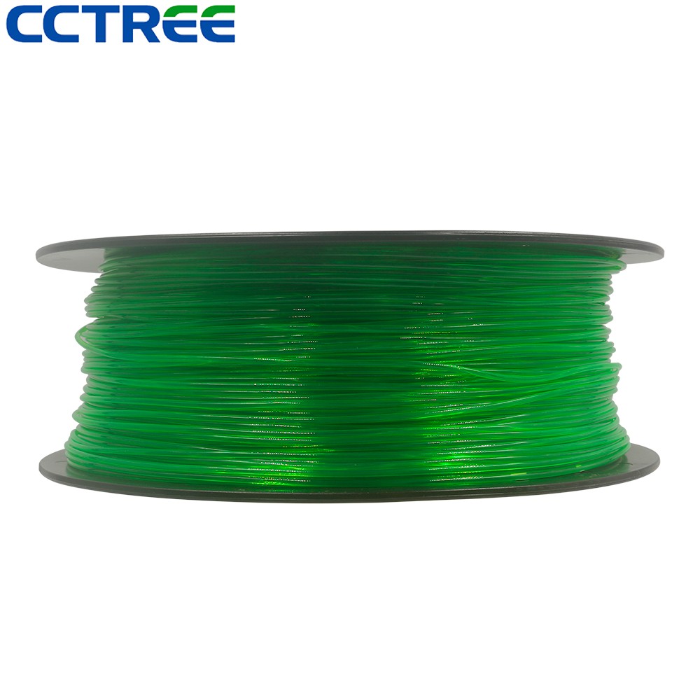 PETG CCTREE 3D PRINTER 1.75mm 1KG Filamen Filament Kualitas TRANSPARAN GREEN