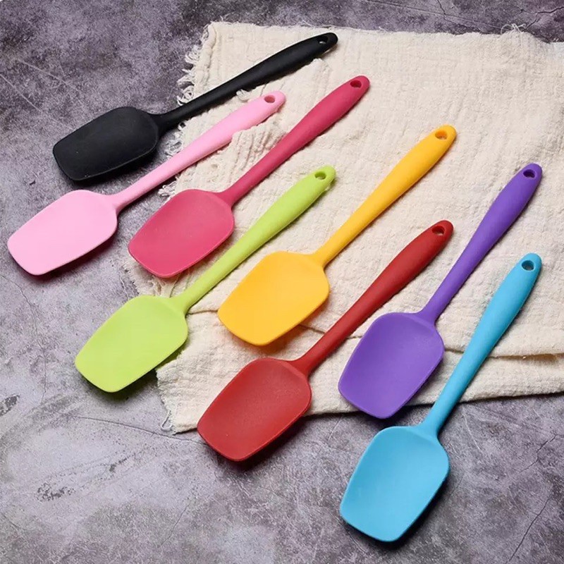 Sendok Pengaduk Bahan Silicone/ Sendok Pengaduk uk.27cm/ Sendok Bentuk Sekop / Spatula Silicone