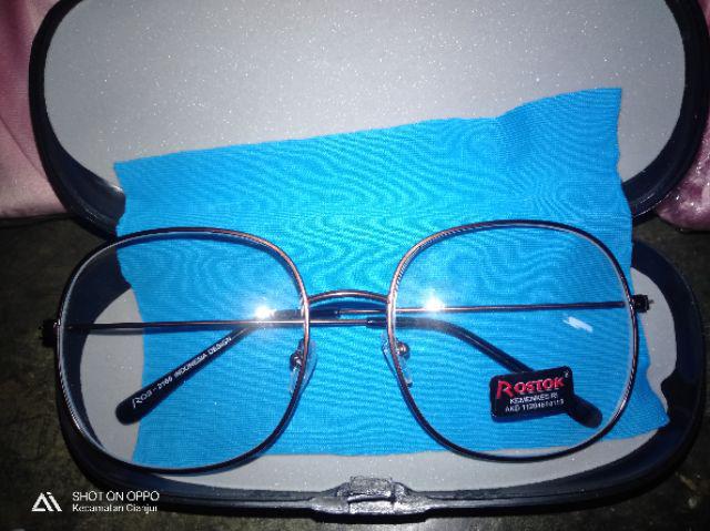 Free Box Dan Lap Kain Kacamata Persegi Big Size Ros 2165