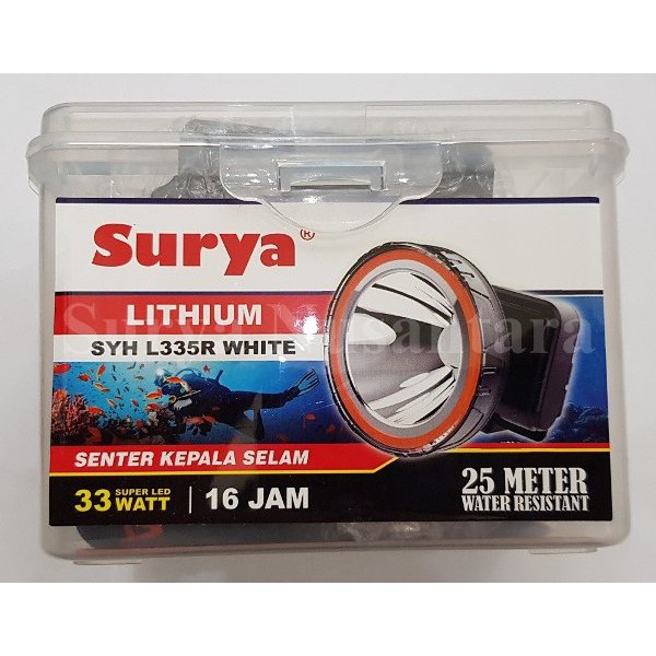 Senter Kepala 33w 33 Watt Super Led Selam Nyelam Bima Surya Cas Recas