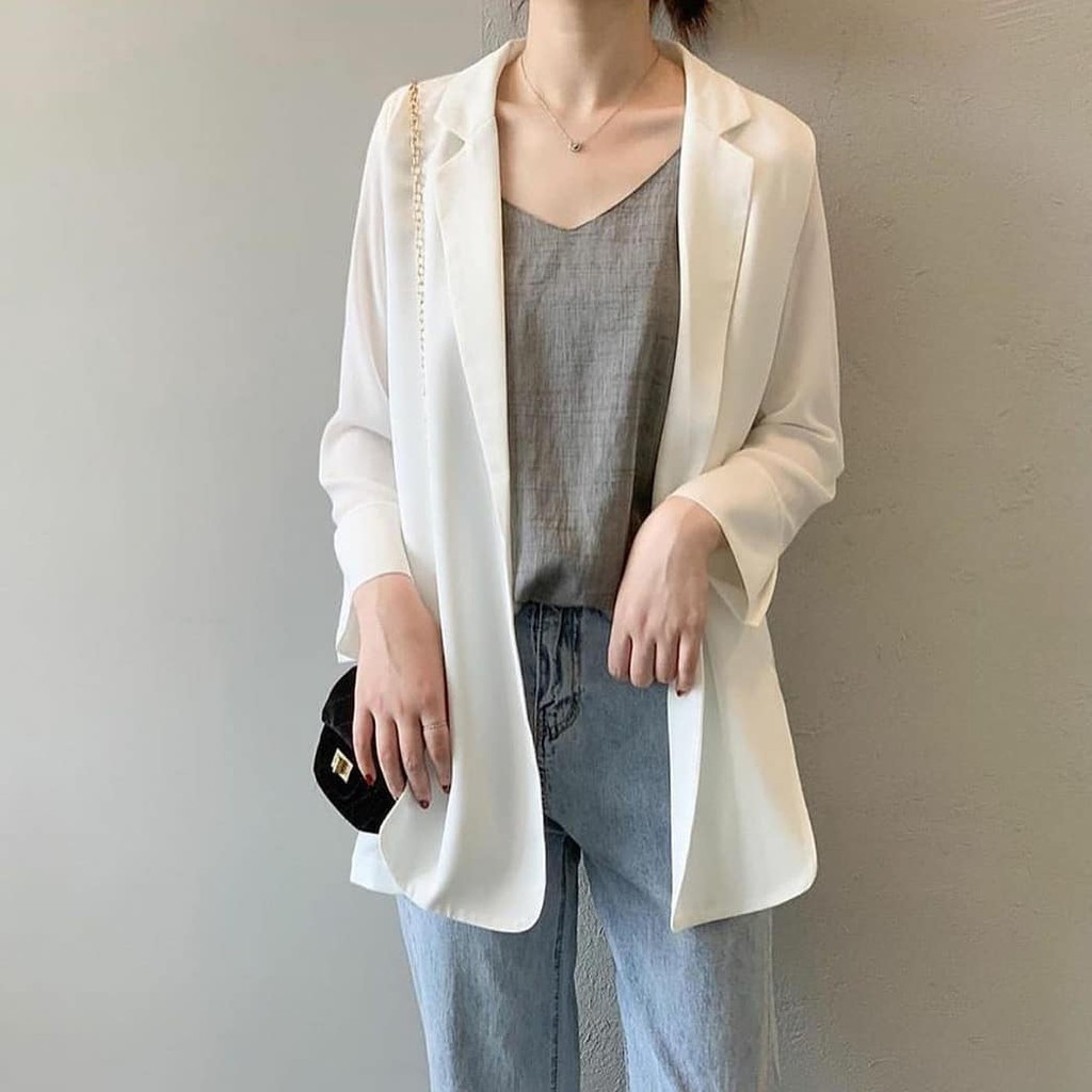 OVERSIZE BLAZER Bahan MOSSCRAPE Cardi Baju Kerja Modern Baju Outher Baju Luaran Muslimah 2021