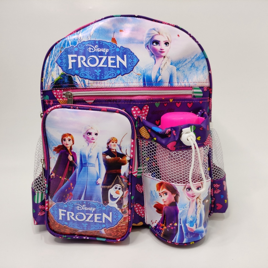 Tas Ransel Anak Sekolah Kecil Karakter Frozen / Untuk TK sampai Sd / Gratis Botol Minum Termurah dan