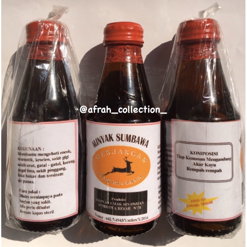 Minyak Sumbawa ASLI Cap MENJANGAN