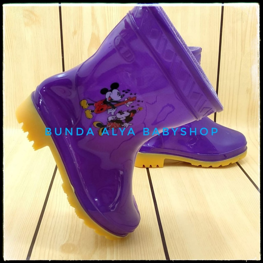 Sepatu Anak Laki Boot Hujan Usia  2 3 4 Tahun Motif Kartun Lucu - Sepatu Anak Boot Hujan Anti Air UNGU Boots Hujan Anak