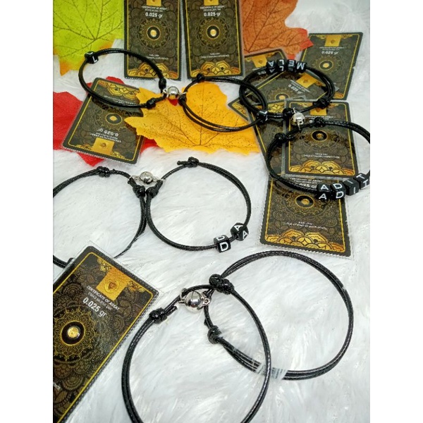 gelang magnet 2 huruf ( 2 gelang )