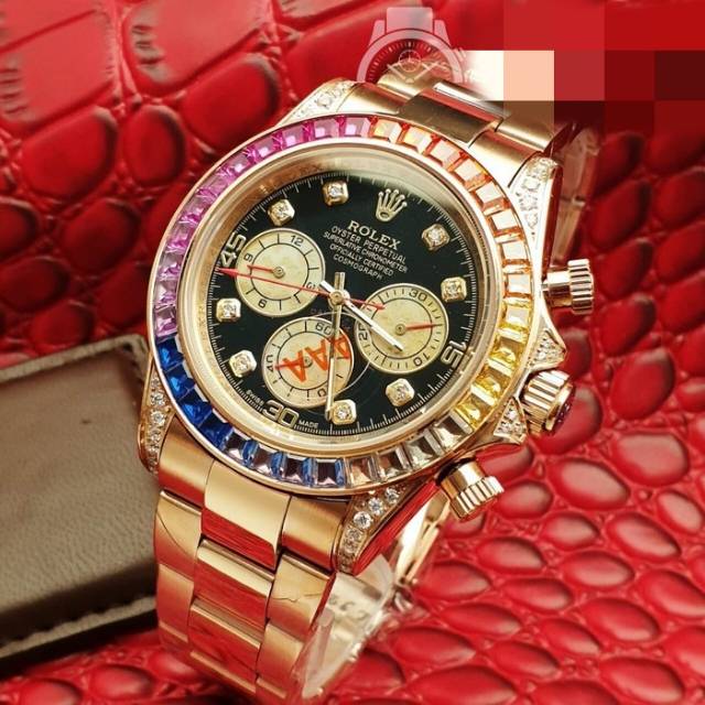 JAM TANGAN ROLEX DAYTONA COSMOGRAPH GOLD RING DIAMOND